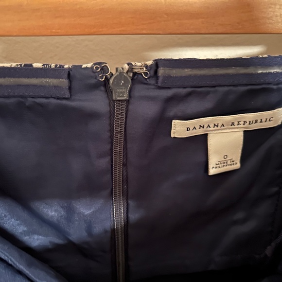 Banana Republic strapless blue & white mini dress in ikat print - Picture 5 of 7